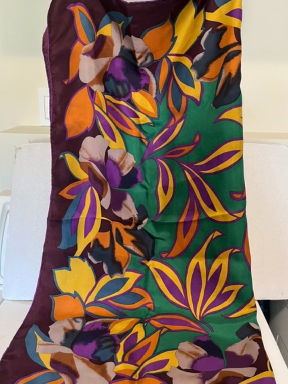 Lanvin Paris vintage 1990’s silk scarf.